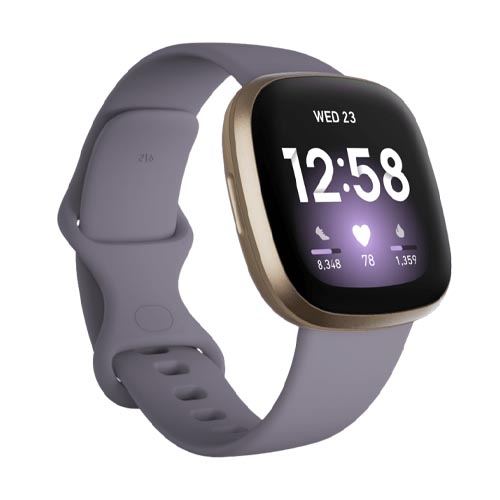 Buy Online Fitbit Versa 3 Health \u0026 Fitness Smartwatch (Thistle / Soft Gold  Aluminum) FB511GLGY - in India
